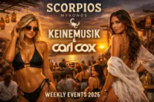 Scorpios Mykonos – Événements hebdomadaires Keinemusik & Carl Cox 2026