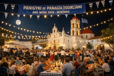 Panigyri de Panagia Tourliani – Ano Mera 2026