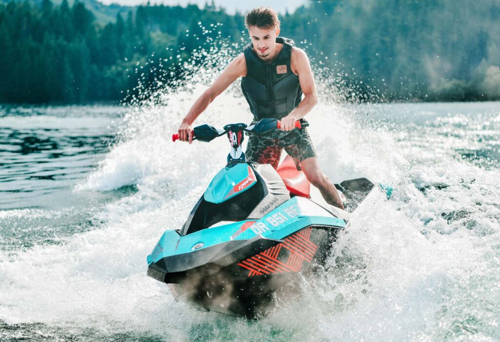 Man driving a jet ski